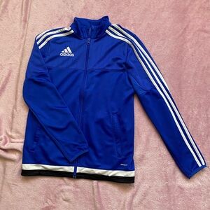Adidas Blue Track Jacket with White Stripes